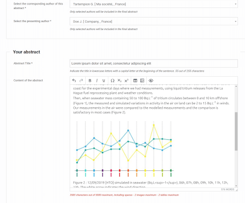Interface de Soumission d'abstracts