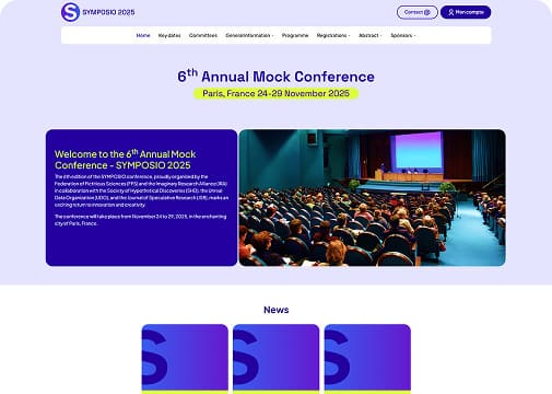 Interface de la plateforme Symposio